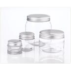 Plastkrukke klar 50 ml 5 stk PET m/aluminiumslokk