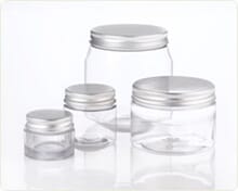 Plastkrukke klar 250 ml 1 stk PET m/aluminiumslokk