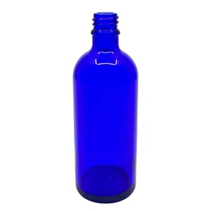 Glassflaske blå, høy 100 ml