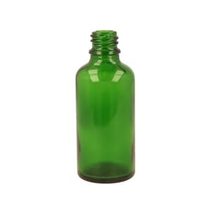 Glassflaske grønn 50 ml DIN 18 mm
