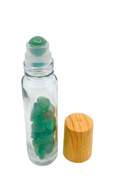 0862 flaske med stein grønn uten kork_1.jpg