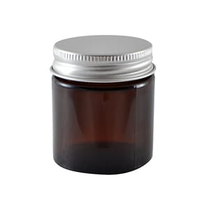 Glasskrukke brun 30 ml m/aluminiumlokk