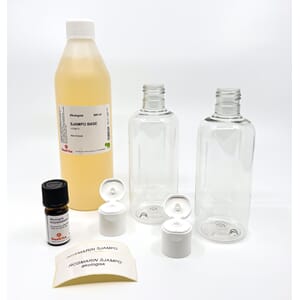 Bland selv økologisk sjampo med rosmarinolje