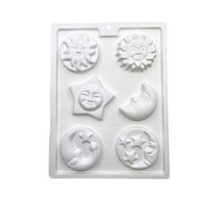 Såpeform, m/sol måne og stjerne