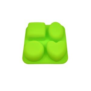 Såpeform silikon rund, oval, hjerte og firkant