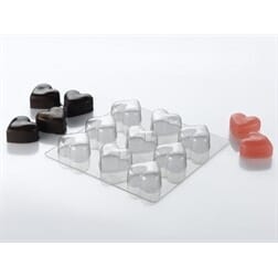 Såpeform, små hjerter