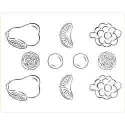 Former i plast div.frukter 10 stk x 1