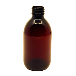 Plastflaske 250 ml brun, sirup