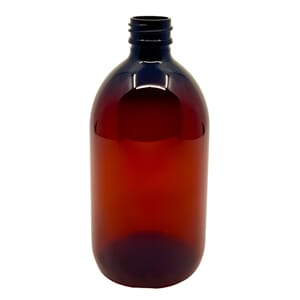 Plastflaske brun, sirup 500 ml 28/410 1 stk