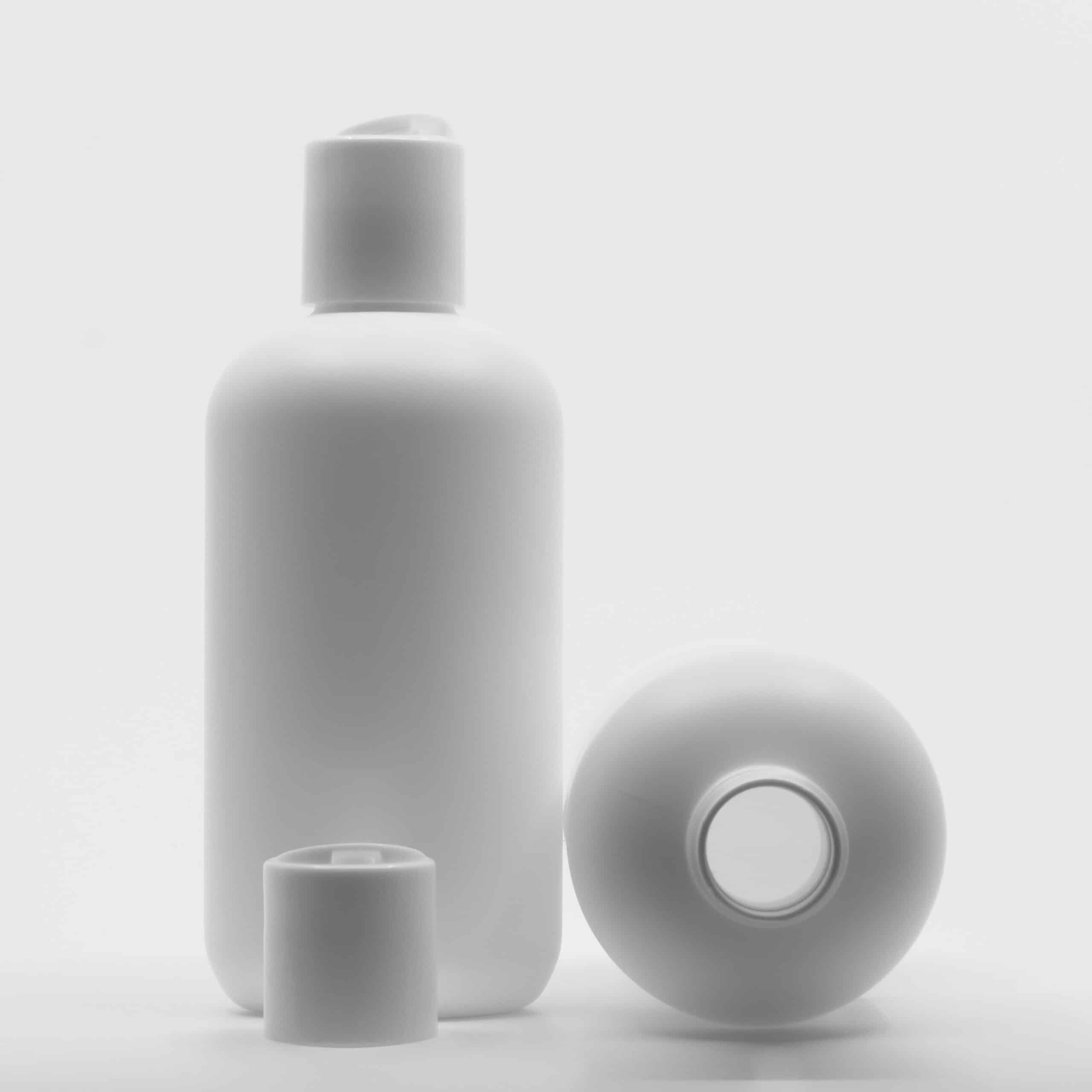 Plastflaske hvit 250 ml m/disktopp Venus